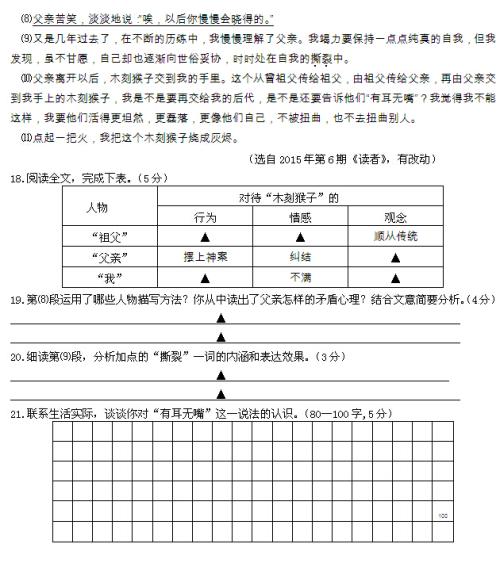 2018江苏扬州高考全场作文