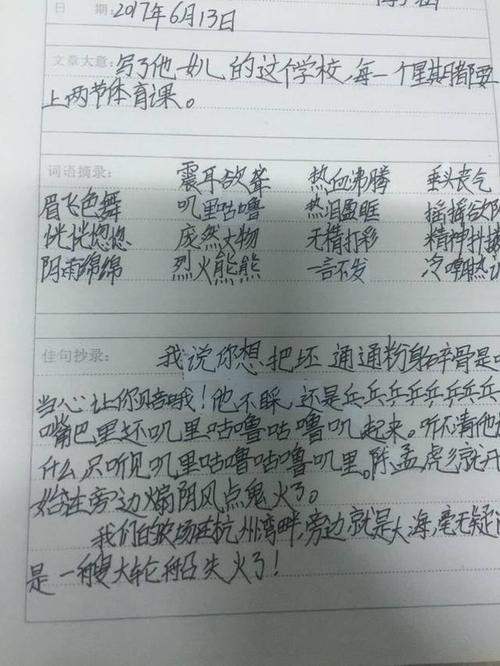 “女儿的故事”中的好词和句子