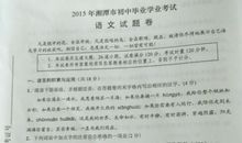 2018年湖南湘潭中考满分作文