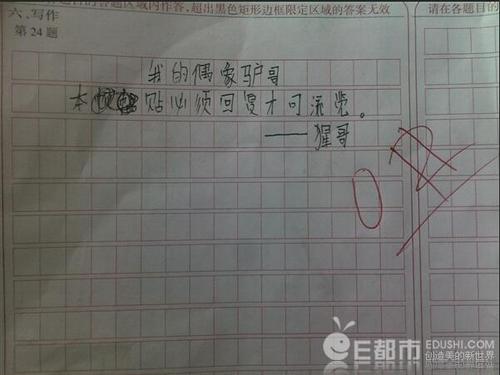 [微词]我的偶像_100字