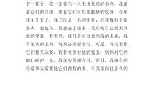 假如我是小鸟_300字