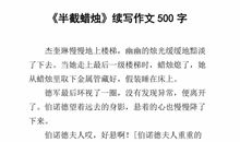 《半截蜡烛》续写：劫后余生_500字