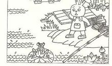 小兔过河看图写话