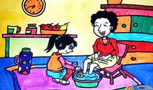 给奶奶洗脚_200字