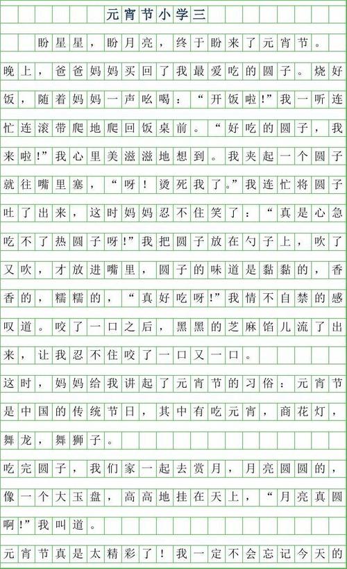 关于元宵节的一段漂亮_550字