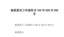 我爱夏天_100字