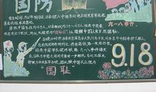 全民国防教育日黑板报——国防918_20字