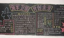 全民国防教育日黑板报——强军卫国_20字