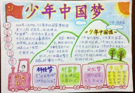 关于中国梦的手稿：我的梦，中国梦