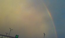 雨后彩虹打动了我