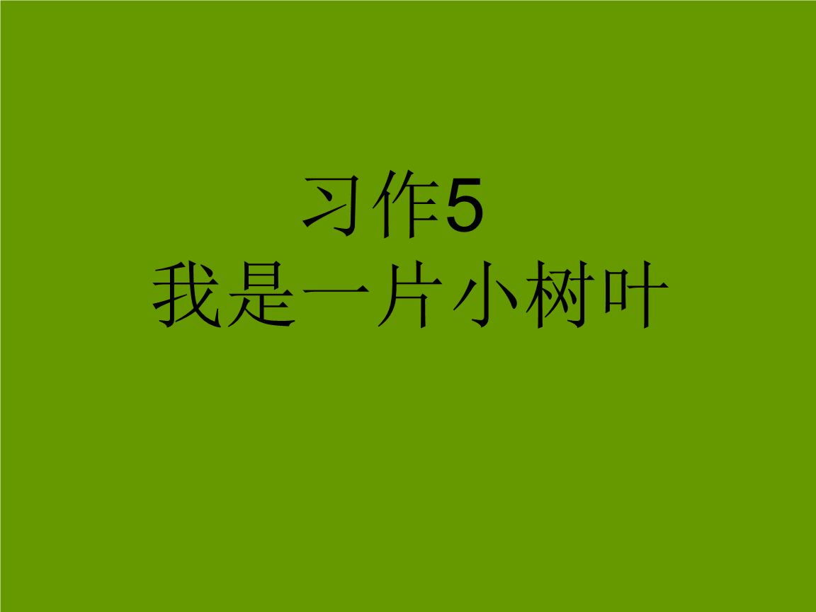 我是小叶子