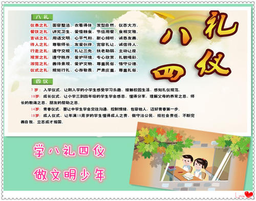 记住荣誉与耻辱的概念，成为一个文明的少年
