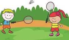 我学会了打羽毛球