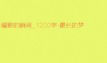 梦_1200字