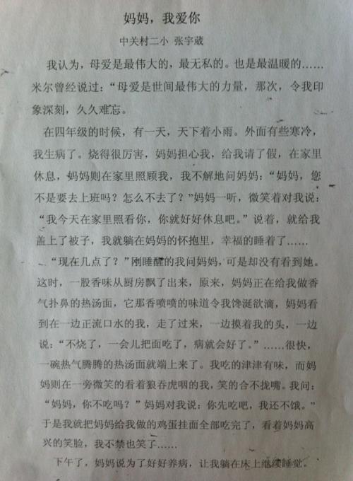 2009年高考优秀作文：真爱与真诚