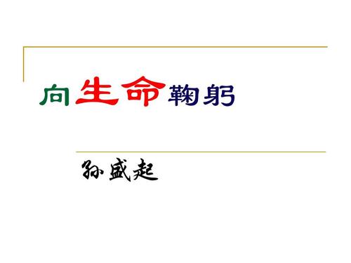 向生命鞠躬