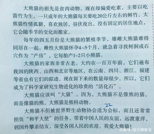 三年级国宝大熊猫作文300字