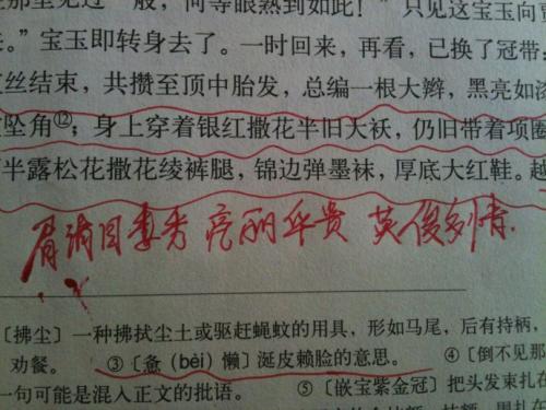淘气的包张明正在学校里摘丁香花，被班长看成作文。