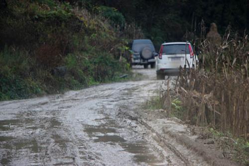 走在泥泞的道路上