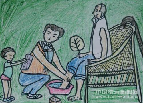 第一次洗父亲的脚