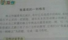 我最喜爱的格言