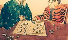 父子下棋看图写话