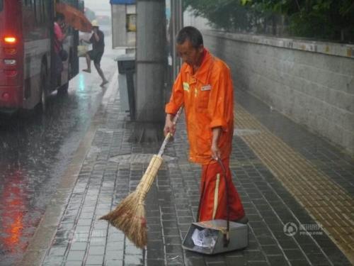 我喜欢环卫工人
