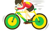 我会骑自行车了