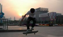 我学会了玩滑板