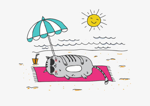 小猫借一把雨伞