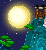 月光灿烂的夜晚