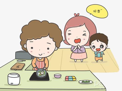 学习如何和妈妈一起做饭