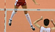 激烈的排球比赛