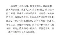 成功后的喜悦_250字