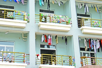 在阳台上