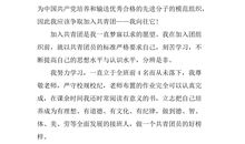 初中年级学生入团申请书范文