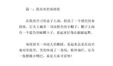 我喜欢的布娃娃作文400字