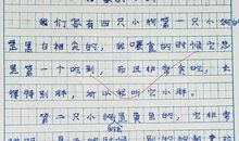 和动物的故事小练笔