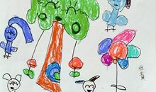 我和爷爷摘苹果