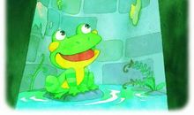 青蛙跳出井后看图写话