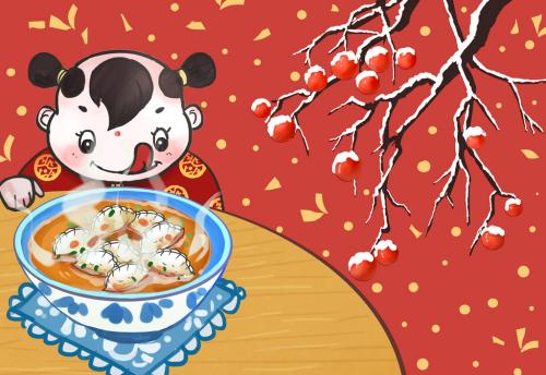 吃饺子