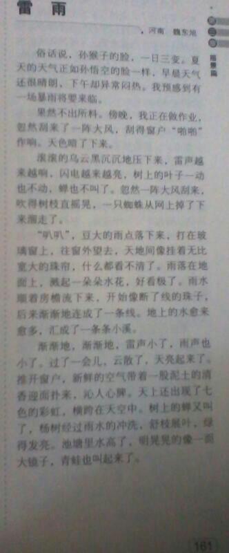 故乡雨作文600字初中