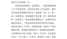 开学前一天作文400字