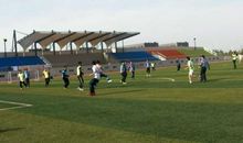 一次激烈的足球比赛