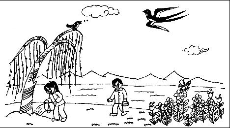 春天来了，读二年级写词