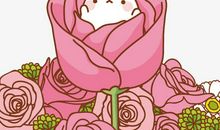 小兔子与玫瑰花