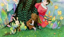 夜晚在一棵大树下的故事