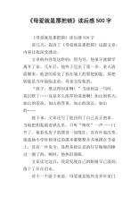 阅读后500字