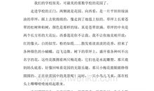 校园一角作文300字