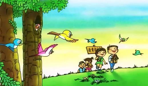 照顾小鸟，读图片，并写上二年级的单词